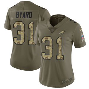 wholesale Eagles #31 Kevin Byard Olive/Camo Women's Stitched NFL Limited 2017 Salute To Service Jersey