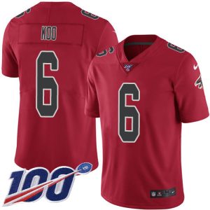 elite Falcons #6 Younghoe Koo Red Men's Stitched NFL Limited Rush 100th Season Jersey