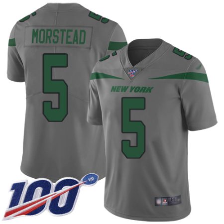 jets #5 thomas morstead gray youth stitched nfl limited inverted legend 100th season cheap jersey