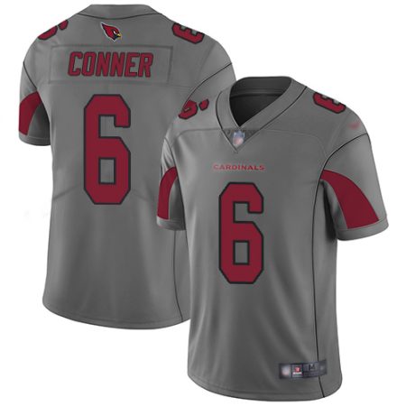 Cardinals #6 James Conner Silver Men's Stitched NFL Limited Inverted Legend Jersey