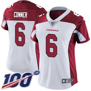 cheap Cardinals #6 James Conner White Women's Stitched NFL 100th Season Vapor Untouchable Limited Jersey