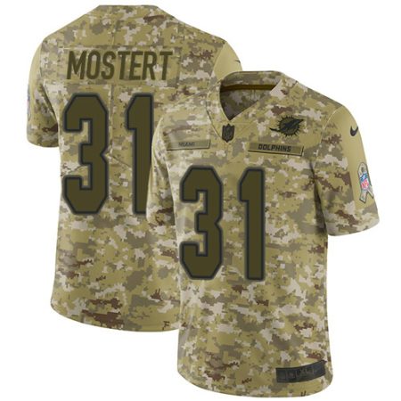 cheap Dolphins #31 Raheem Mostert Camo Men's Stitched NFL Limited 2018 Salute To Service Jersey