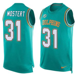 cheap Dolphins #31 Raheem Mostert Aqua Green Team Color Men's Stitched NFL Limited Tank Top Jersey