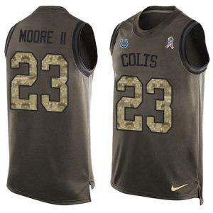 cheap Colts #23 Kenny Moore II Green Men's Stitched NFL Limited Salute To Service Tank Top Jersey