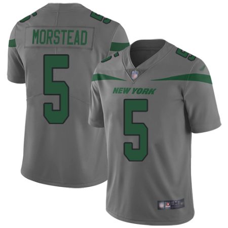 jets #5 thomas morstead gray youth stitched nfl limited inverted legend elite jersey