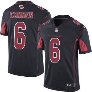 cardinals #6 james conner black men's stitched nfl limited rush elite jersey