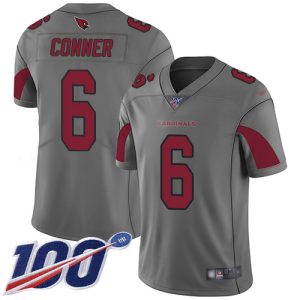 Cardinals #6 James Conner Silver Men's Stitched NFL Limited Inverted Legend 100th Season Jersey