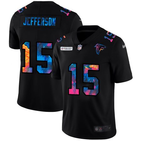 atlanta falcons #15 van jefferson men's multi-color black 2020 nfl crucial catch vapor untouchable limited wholesale jersey