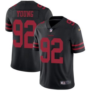 49ers #92 Chase Young Black Alternate Men's Stitched NFL Vapor Untouchable Limited Jersey