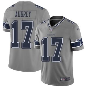 cowboys #17 brandon aubrey gray youth stitched nfl limited inverted legend cheap jersey