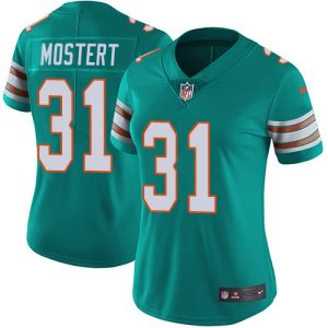 Dolphins #31 Raheem Mostert Aqua Green Alternate Women's Stitched NFL Vapor Untouchable Limited Jersey