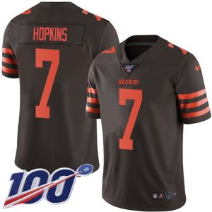 cheap Browns #7 Dustin Hopkins Brown Men's Stitched NFL Limited Rush 100th Season Jersey