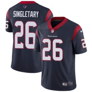 Texans #26 Devin Singletary Navy Blue Team Color Men's Stitched NFL Vapor Untouchable Limited Jersey