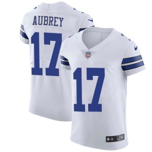 Cowboys #17 Brandon Aubrey White Men's Stitched NFL New Elite Jersey