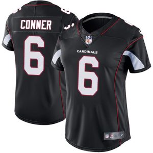 Cardinals #6 James Conner Black Alternate Women's Stitched NFL Vapor Untouchable Limited Jersey