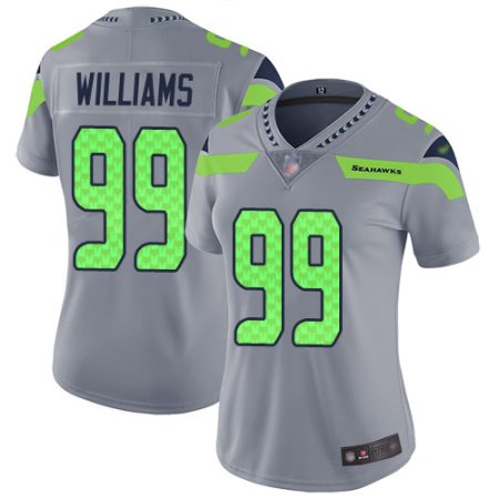 Seahawks #99 Leonard Williams Gray Women's Stitched NFL Limited Inverted Legend Jersey