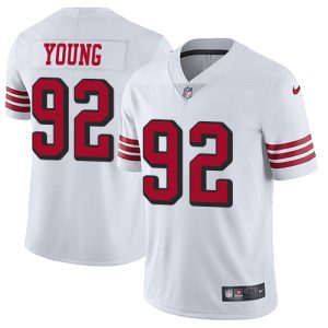 49ers #92 Chase Young White Rush Youth Stitched NFL Vapor Untouchable Limited Jersey