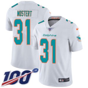 cheap Dolphins #31 Raheem Mostert White Youth Stitched NFL 100th Season Vapor Limited Jersey