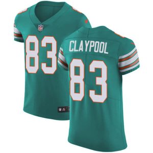 Dolphins #83 Chase Claypool Aqua Green Alternate Men's Stitched NFL New Elite Jersey