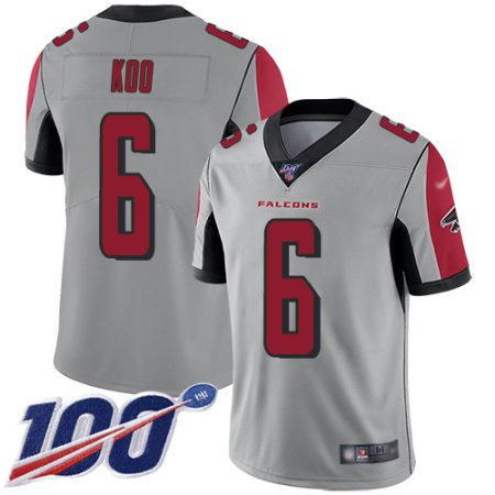 falcons #6 younghoe koo silver men's stitched nfl limited inverted legend 100th season cheap jersey