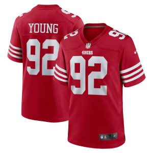 elite San Francisco 49ers #92 Chase Young Men's 2022 Player Game Jersey - Scarlet