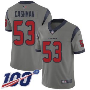 texans #53 blake cashman gray youth stitched nfl limited inverted legend 100th season cheap jersey