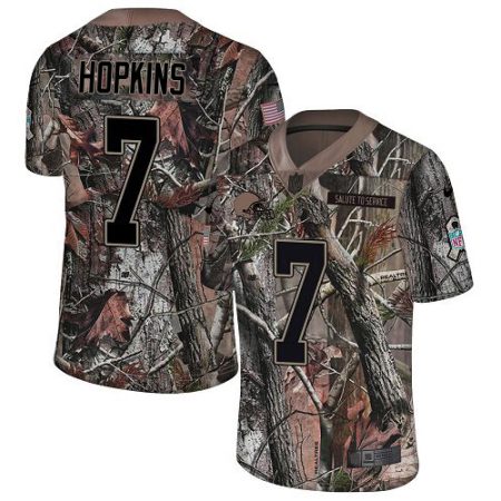 elite Browns #7 Dustin Hopkins Camo Men's Stitched NFL Limited Rush Realtree Jersey