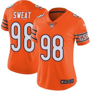 Bears #98 Montez Sweat Orange Women's Stitched NFL Limited Rush Jersey