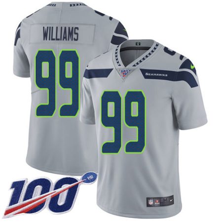 seahawks #99 leonard williams grey alternate men's stitched nfl 100th season vapor untouchable limited wholesale jersey