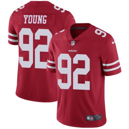 49ers #92 Chase Young Red Team Color Men's Stitched NFL Vapor Untouchable Limited Jersey