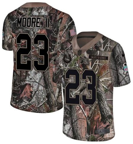 Colts #23 Kenny Moore II Camo Men's Stitched NFL Limited Rush Realtree Jersey