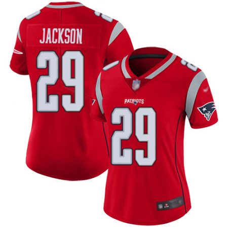 Patriots #29 J.C. Jackson Red Women's Stitched NFL Limited Inverted Legend Jersey