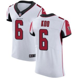 cheap Falcons #6 Younghoe Koo White Men's Stitched NFL New Elite Jersey