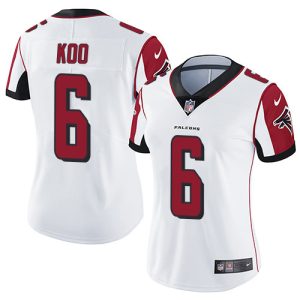 falcons #6 younghoe koo white stitched women's nfl vapor untouchable limited elite jersey