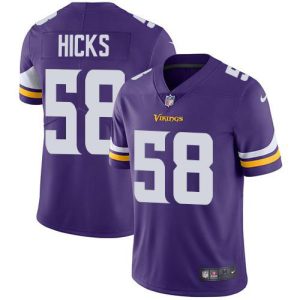 elite Vikings #58 Jordan Hicks Purple Team Color Men's Stitched NFL Vapor Untouchable Limited Jersey