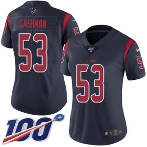 wholesale Texans #53 Blake Cashman Navy Blue Women's Stitched NFL Limited Rush 100th Season Jersey