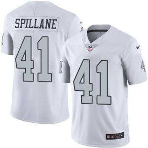 Raiders #41 Robert Spillane White Youth Stitched NFL Limited Rush Jersey