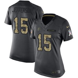 falcons #15 van jefferson black stitched women's nfl limited 2016 salute to service cheap jersey