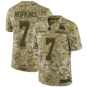 Browns #7 Dustin Hopkins Camo Men's Stitched NFL Limited 2018 Salute To Service Jersey