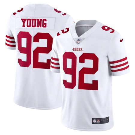 san francisco 49ers #92 chase young white men's 2022-23 limited stitched nfl vapor untouchable cheap jersey