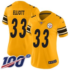 steelers #33 jalen elliott gold women's stitched nfl limited inverted legend 100th season cheap jersey