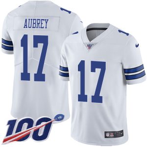 cowboys #17 brandon aubrey white men's stitched nfl 100th season vapor untouchable limited cheap jersey