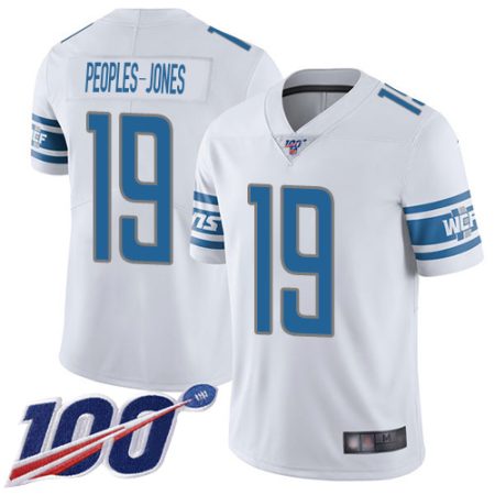 lions #19 donovan peoples-jones white youth stitched nfl 100th season vapor untouchable limited cheap jersey