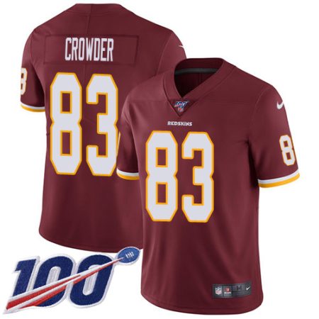 commanders #83 jamison crowder burgundy red team color men's stitched nfl 100th season vapor limited cheap jersey