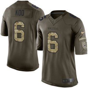 Falcons #6 Younghoe Koo Green Men's Stitched NFL Limited 2015 Salute to Service Jersey