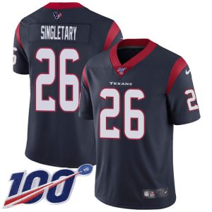 wholesale Texans #26 Devin Singletary Navy Blue Team Color Men's Stitched NFL 100th Season Vapor Untouchable Limited Jersey