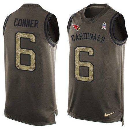 Cardinals #6 James Conner Green Men's Stitched NFL Limited Salute To Service Tank Top Jersey