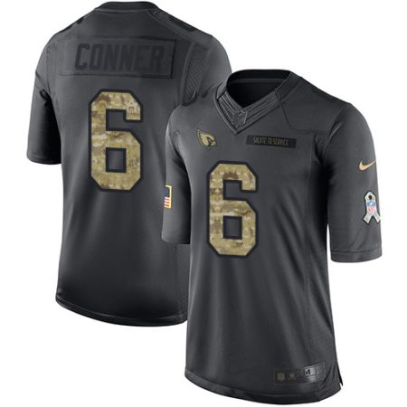 cheap Cardinals #6 James Conner Black Youth Stitched NFL Limited 2016 Salute to Service Jersey