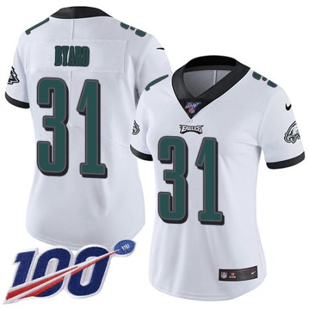 Eagles #31 Kevin Byard White Women's Stitched NFL 100th Season Vapor Untouchable Limited Jersey