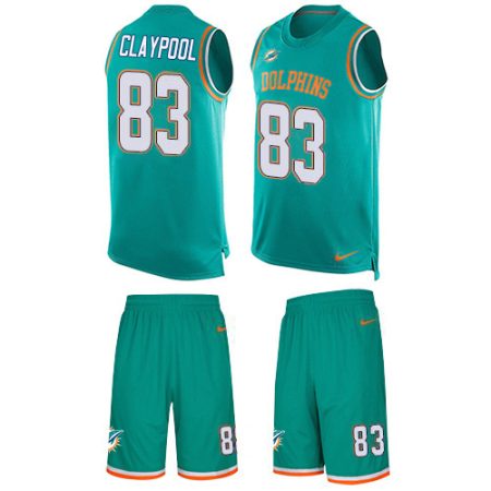 elite Dolphins #83 Chase Claypool Aqua Green Team Color Men's Stitched NFL Limited Tank Top Suit Jersey